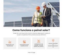 Ótimo Painel Solar Completo - Maquete Da Web