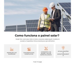 Ótimo Painel Solar Completo - Design Do Site