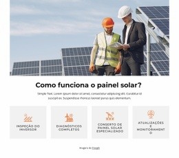 Ótimo Painel Solar Completo - Modelo Multifuncional De Uma Página