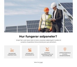 Webbplatsmall För Bra All-Around Solpanel