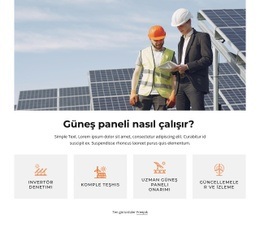 Her Yönden Harika Güneş Paneli - Profesyonel HTML5 Şablonu