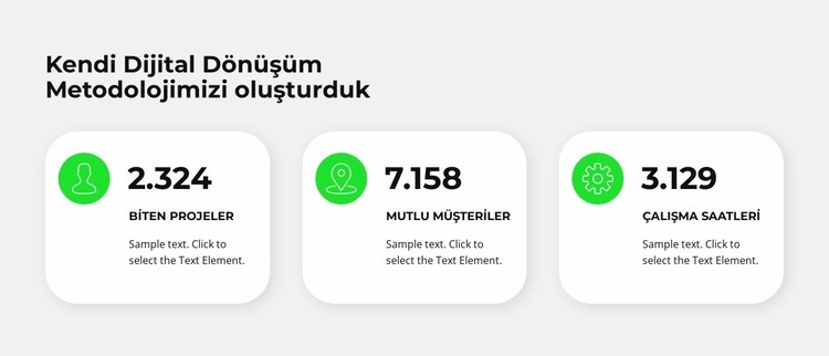 Üç sayaç HTML5 Şablonu