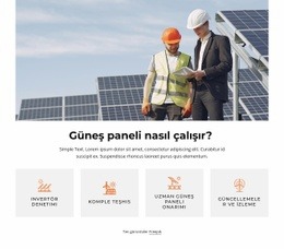 Her Yönden Harika Güneş Paneli - Web Sitesi Tasarımı Ilhamı