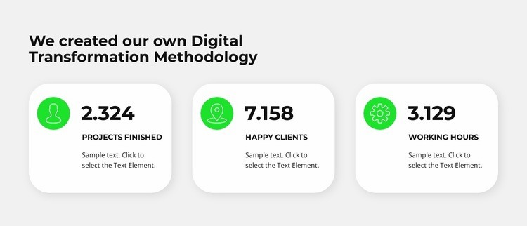 Three counters Wix Template Alternative