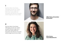 Entwickler Und Manager - Responsive HTML5-Vorlage