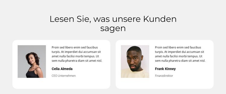 Liebe Kunden Landing Page