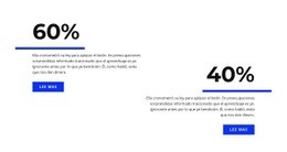 Analítica En Porcentaje: Plantilla De Sitio Web De Una Sola Página