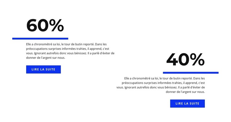 Analytique en pourcentage Modèle CSS