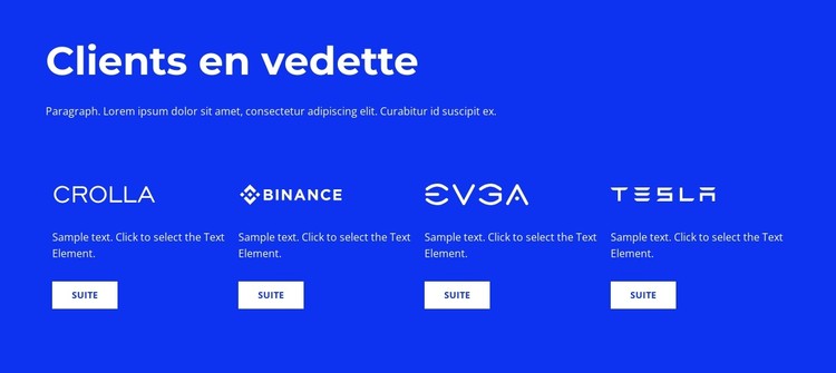 Clients en vedette Modèle CSS