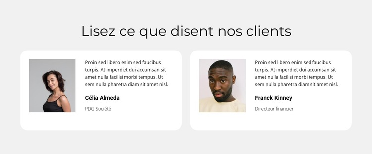 Clients adorables Modèle de site Web