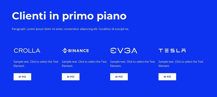 Clienti in primo piano Modello CSS