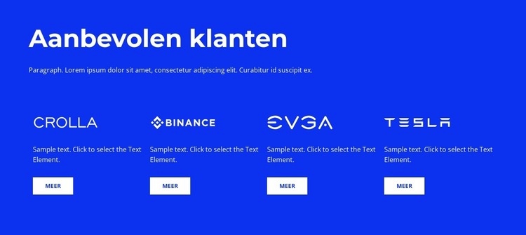 Aanbevolen klanten Website ontwerp