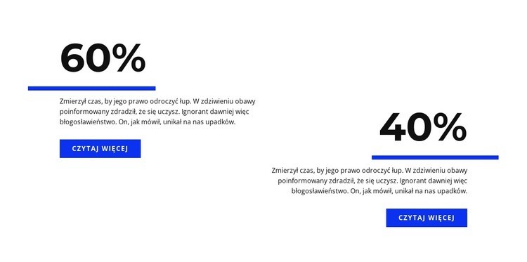 Analityka w procentach Projekt strony internetowej