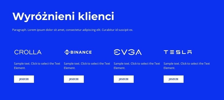 Wyróżnieni klienci Szablon HTML5