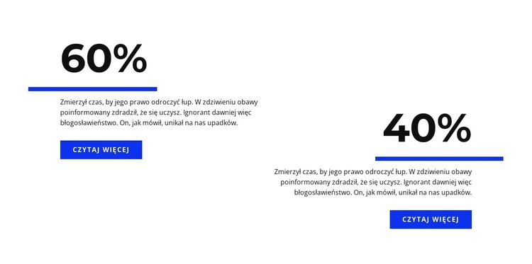 Analityka w procentach Szablon witryny sieci Web