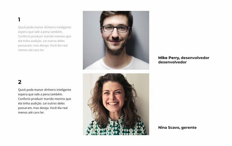 Desenvolvedor e gerente Modelo