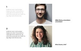 Utvecklare Och Chef - Responsiv HTML5-Mall