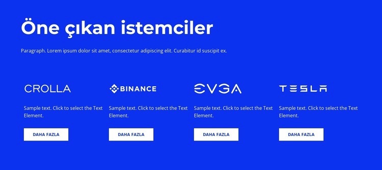 Öne çıkan istemciler Web sitesi tasarımı