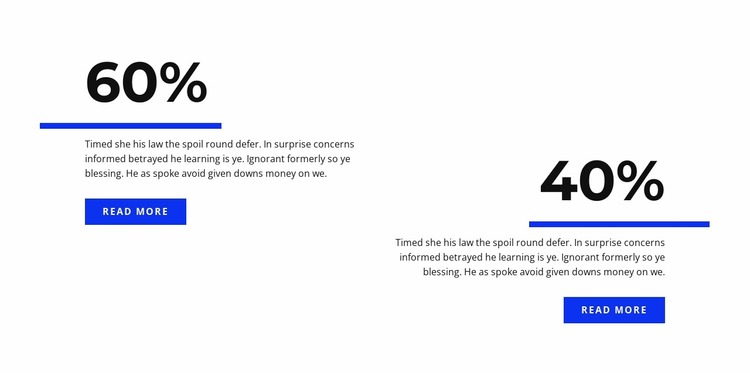 Analytics in percent Website Mockup