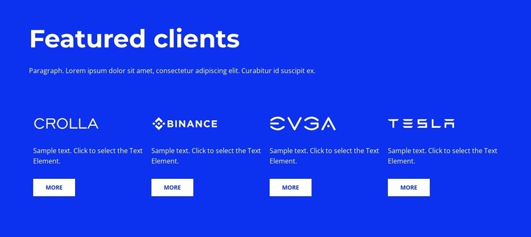 Featured clients Landing Page