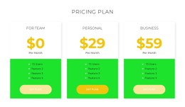 New Pricing Single Page Website