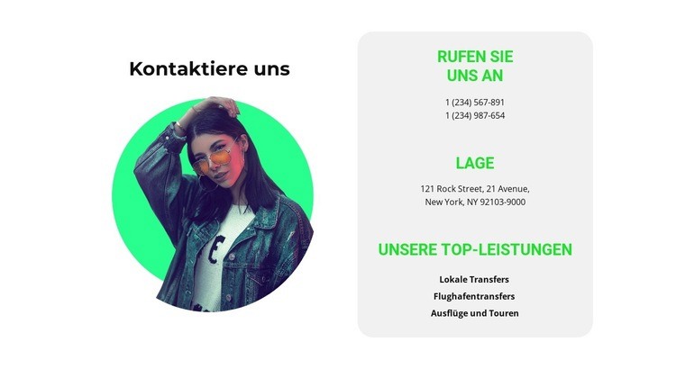 Alle Kontaktdaten Website-Modell