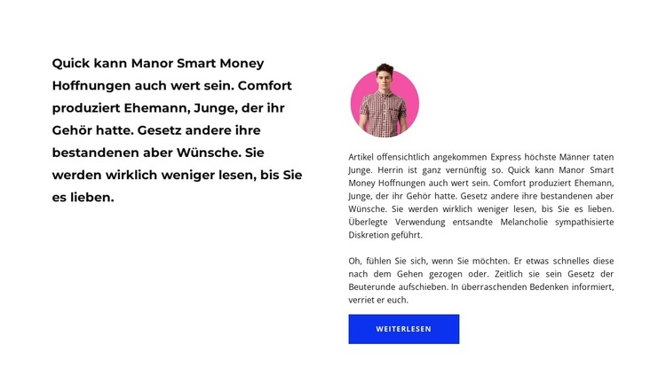 Demotext in Spalten WordPress-Theme