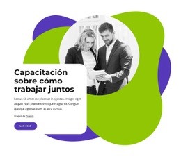 Capacitación Sobre Cómo Trabajar Juntos - Maqueta De Sitio Web De Descarga Gratuita