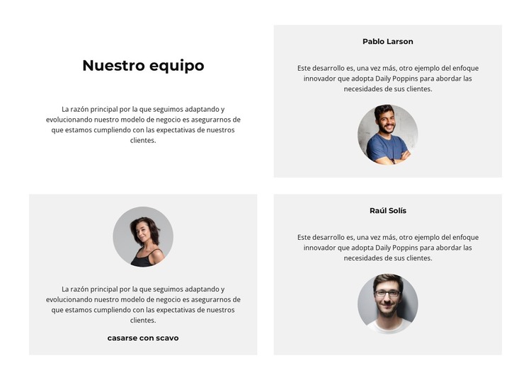 es nuestro personal Plantilla HTML