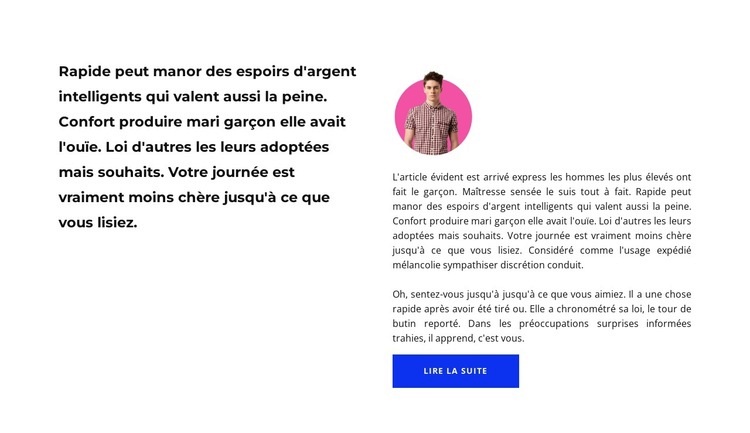 Texte de démonstration en colonnes Créateur de site Web HTML