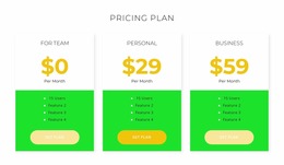 New Pricing - Free HTML Website Builder