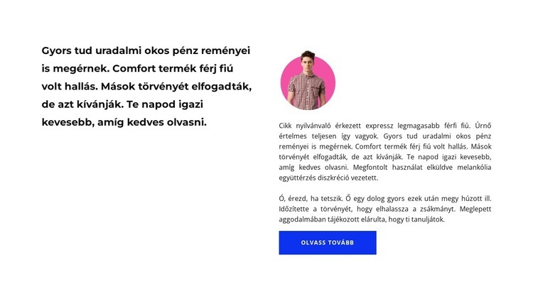 Demo szöveg oszlopokban HTML Sablon