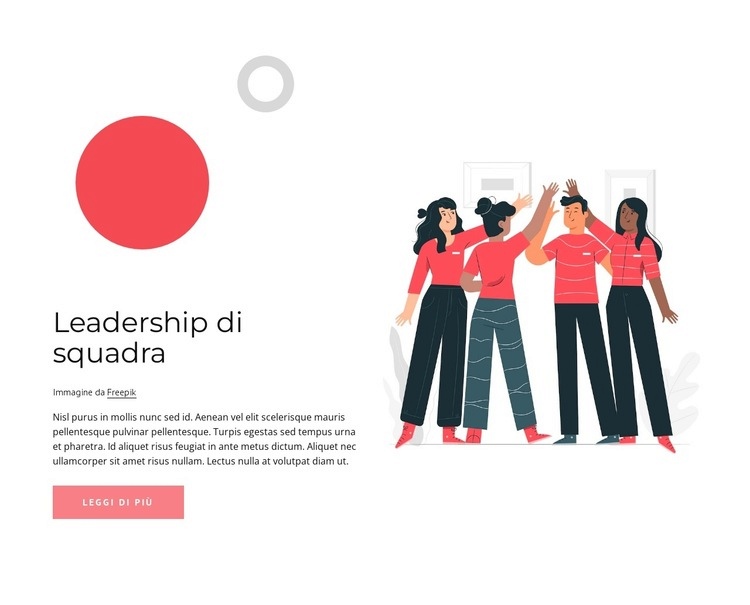 Leadership di squadra Progettazione di siti web