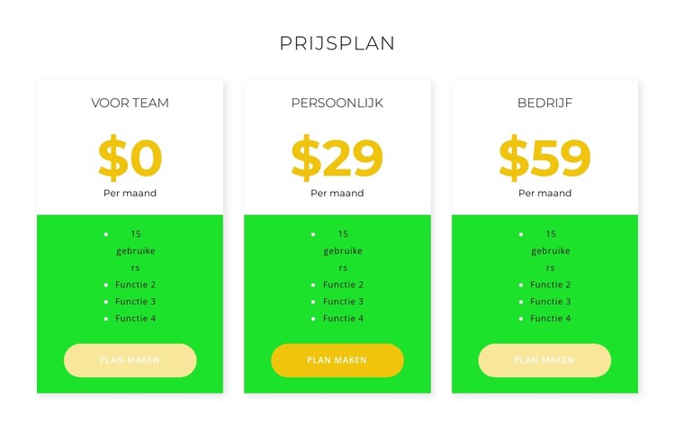 Nieuwe prijzen HTML-sjabloon