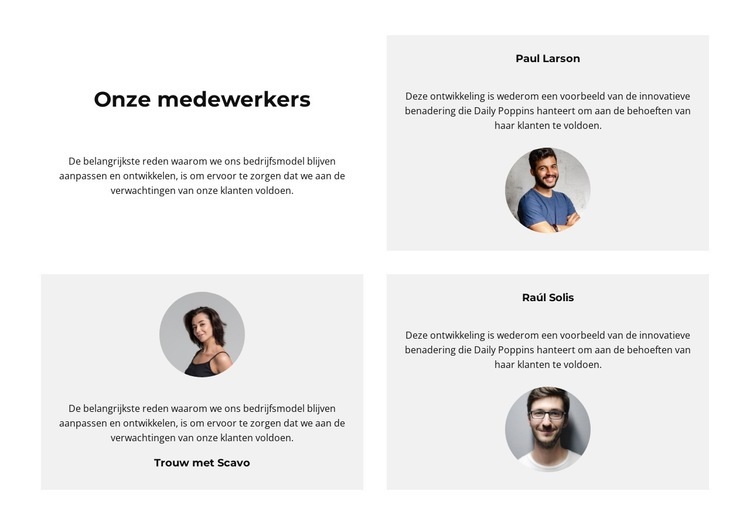 Het is ons personeel Html Website Builder