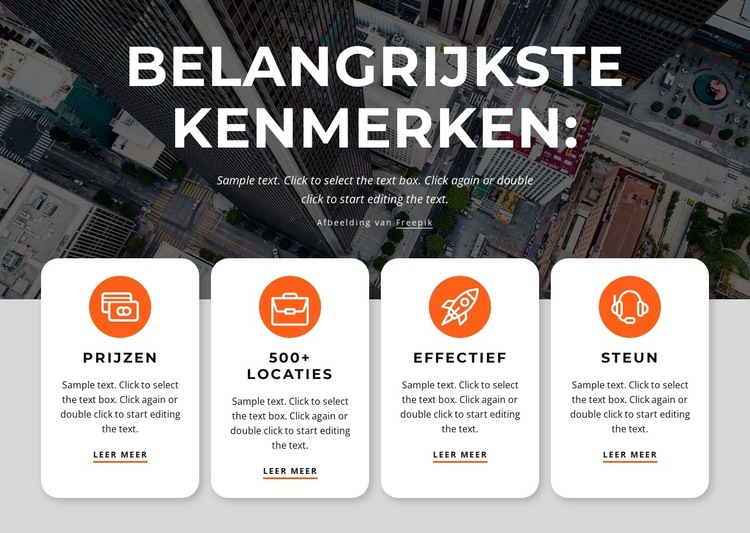 Wij creëren unieke applicaties Website sjabloon