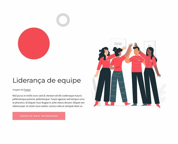 Liderança de equipe Construtor de sites HTML