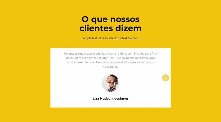 Dois depoimentos no slider Modelos de construtor de sites