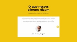 Design De Site Premium Para Dois Depoimentos No Slider