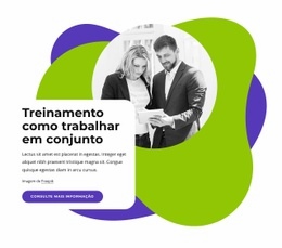 Design De Site Pronto Para Uso Para Treinando Como Trabalhar Juntos