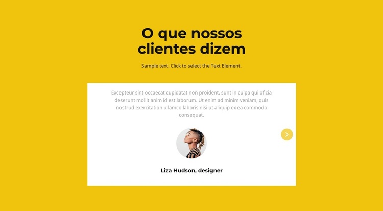 Dois depoimentos no slider Tema WordPress