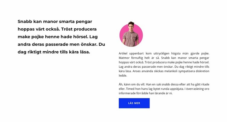 Demotext i kolumner HTML-mall