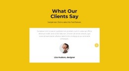 Two Testimonials In Slider Web Page Design