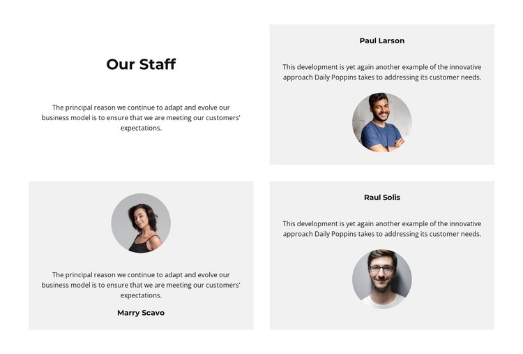 It s our staff Web Page Design