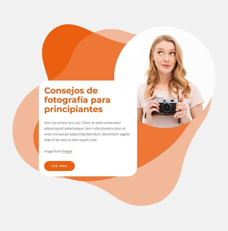 Consejos de fotografía para principiantes. Diseño de páginas web