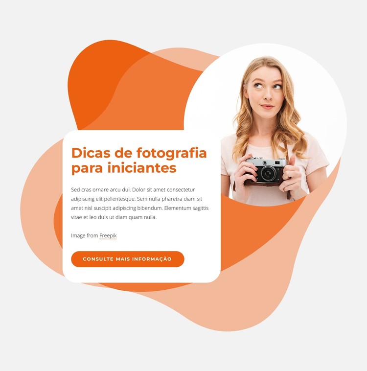 Dicas de fotografia para iniciantes Template CSS