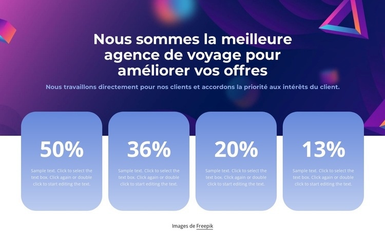 Réalisations de l'agence de voyage Conception de site Web