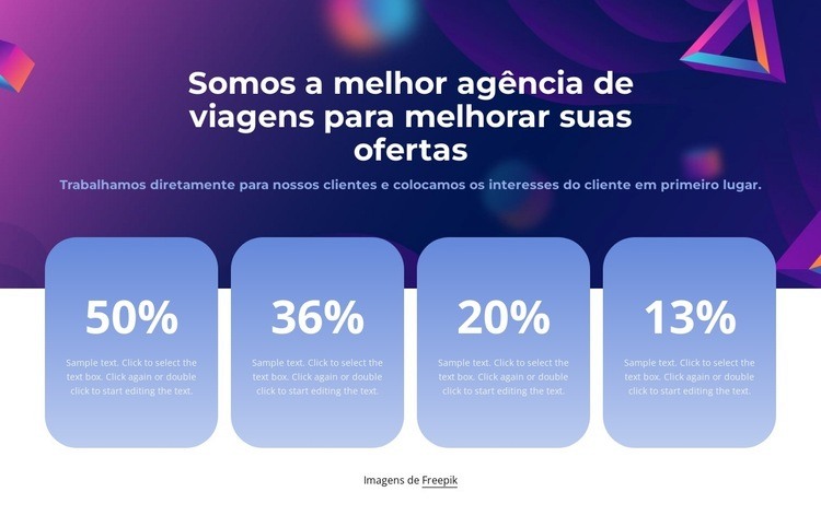 Conquistas da agência de viagens Design do site