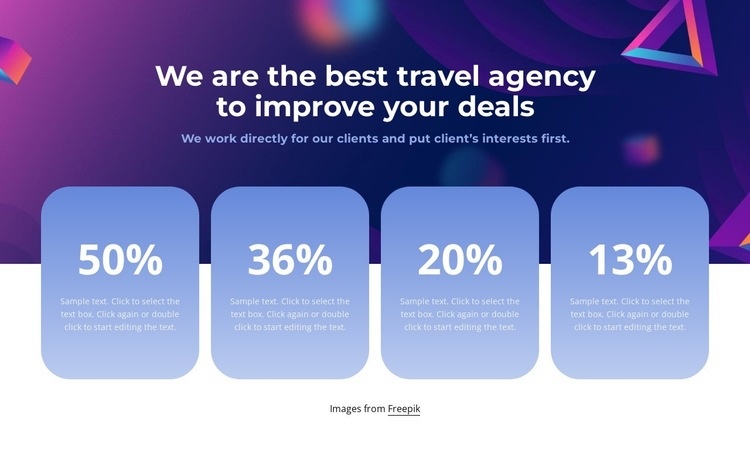 Travel agency achievements Web Page Design
