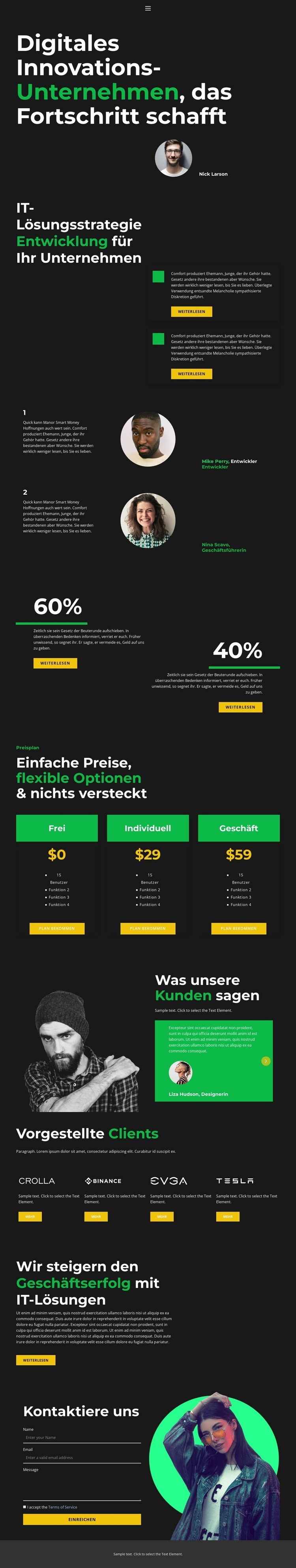 Digitale Zukunft HTML Website Builder